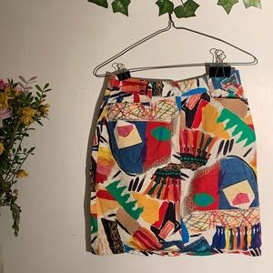 Vintage high waisted skirt with pockets